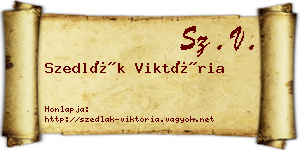 Szedlák Viktória névjegykártya